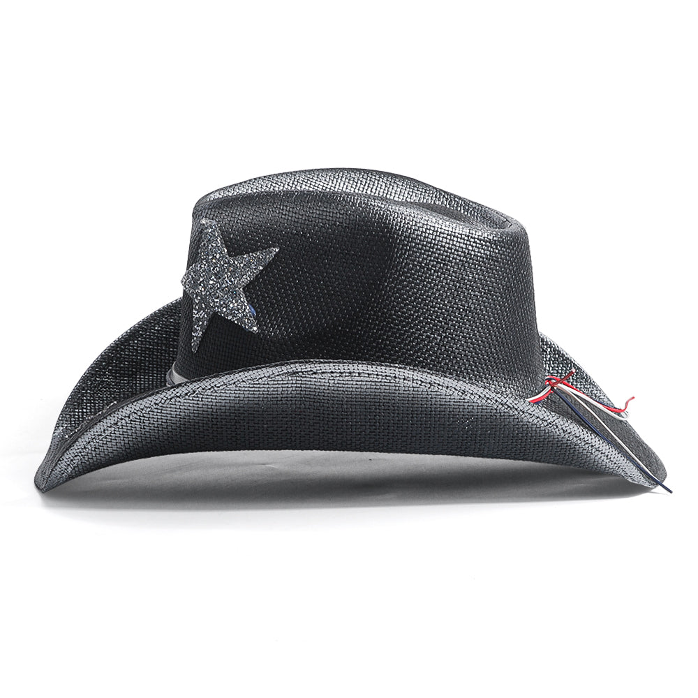 Black Glitter Star