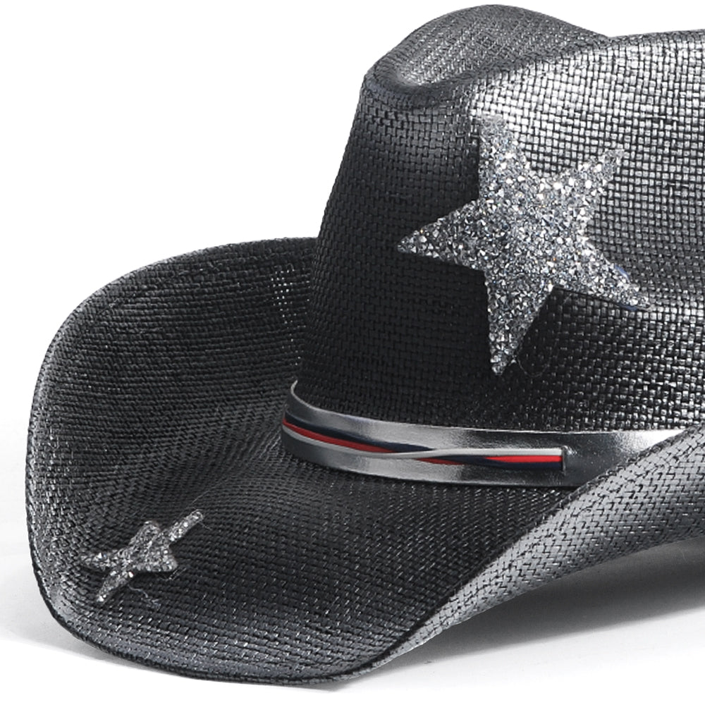 Black Glitter Star