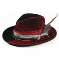 OTRHATS-Fedora-Wool-Red-And-Black-Scarlet-Shade-overall