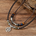 Vintage Style Tree of Life Pendant Double Layered Necklace